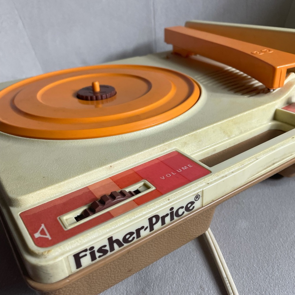 Vintage Fisher Price 1978 Portable Record Player #825 (847T) Orange Turntable - Picture 12 of 16